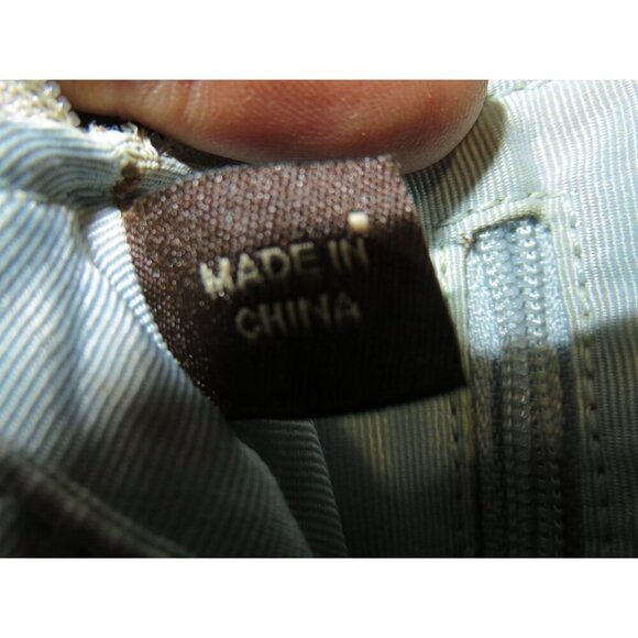 Coach Signature C Canvas & Leather Wristlet in Cream And Silver - Picture 9 of 9